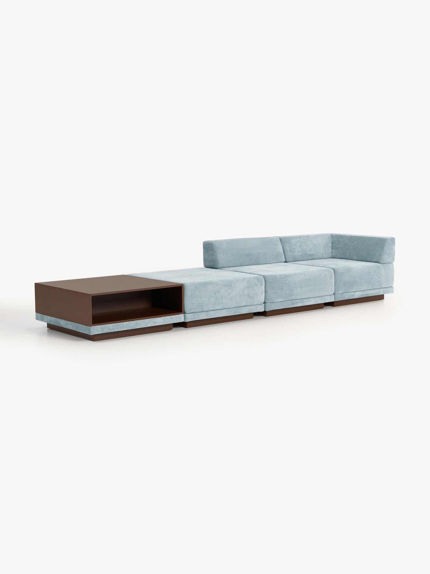 Simpales Colin Modular Sofa with Coffee Table & Ottoman (4-Seater)