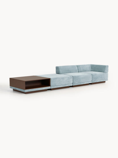 Simpales Colin Modular Sofa with Coffee Table & Ottoman (4-Seater)