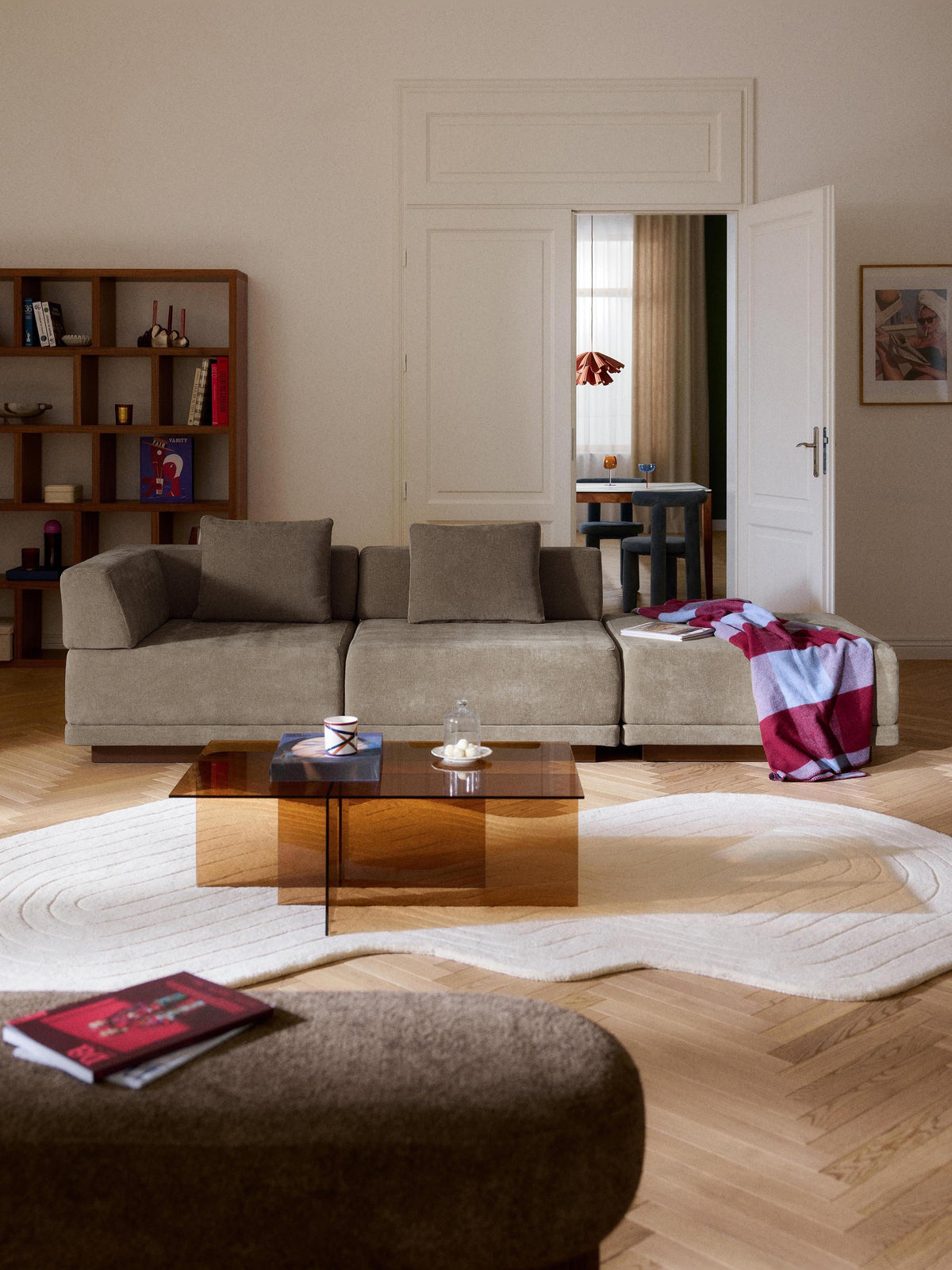 Simpales Colin Sofa with Ottoman, Modular, 4-Seater