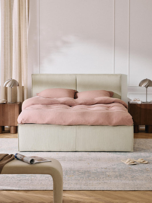 Simpales Dream Bed, Upholstered in Corduroy