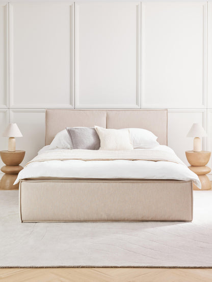 Simpales Dream Bed with Storage, Upholstered