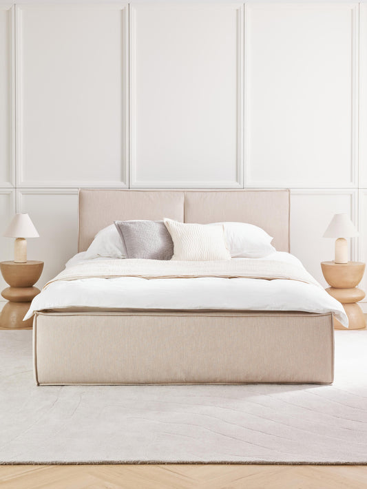 Simpales Dream Bed with Storage, Upholstered
