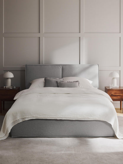 Simpales Dream Bed with Storage, Upholstered