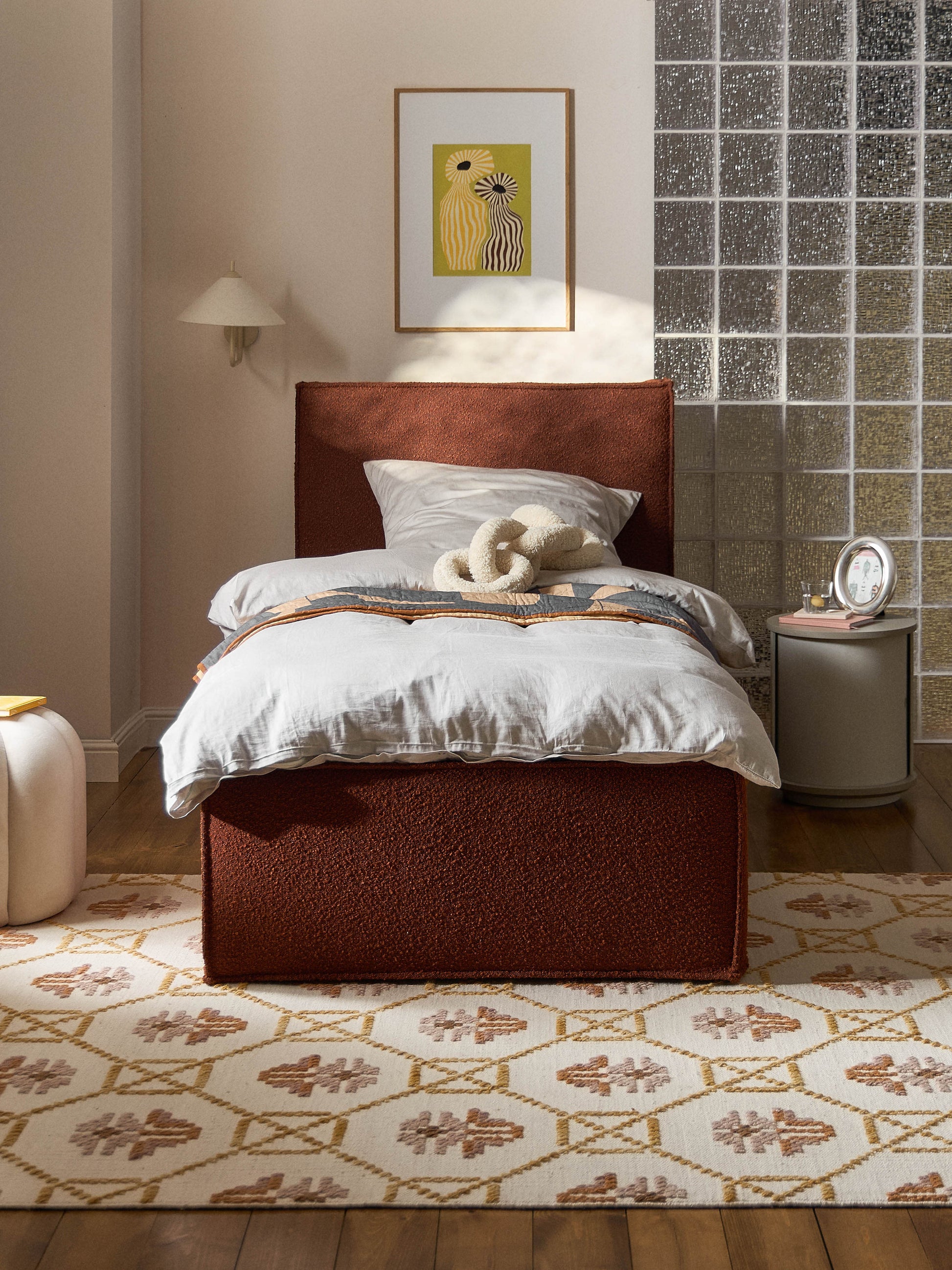 Simpales Dream Bouclé Bed, Single