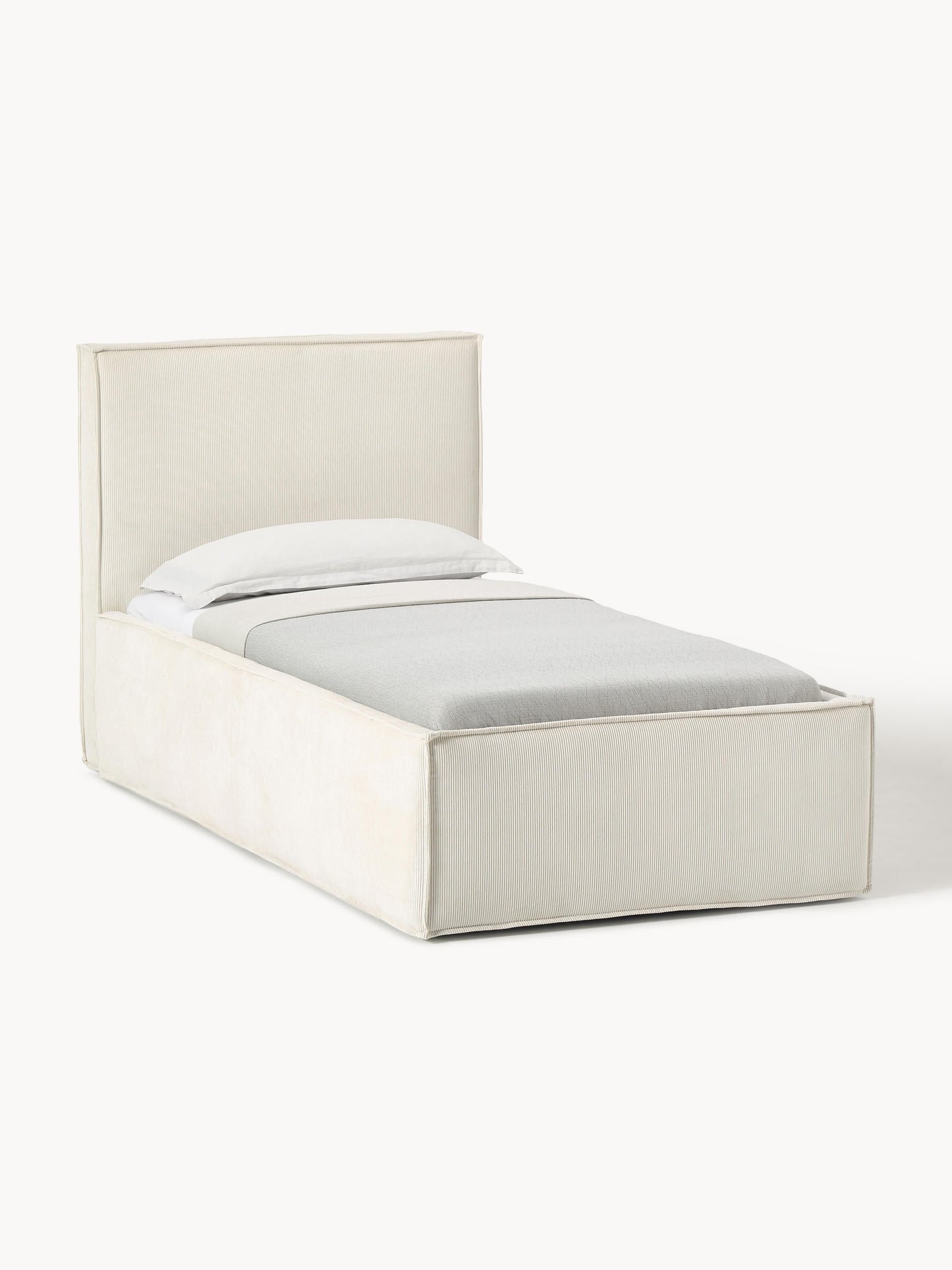 Simpales Dream Single Bed with Storage, Corduroy