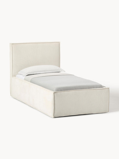 Simpales Dream Single Bed with Storage, Corduroy