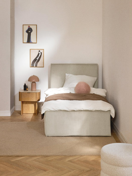 Simpales Dream Single Bed with Storage, Corduroy