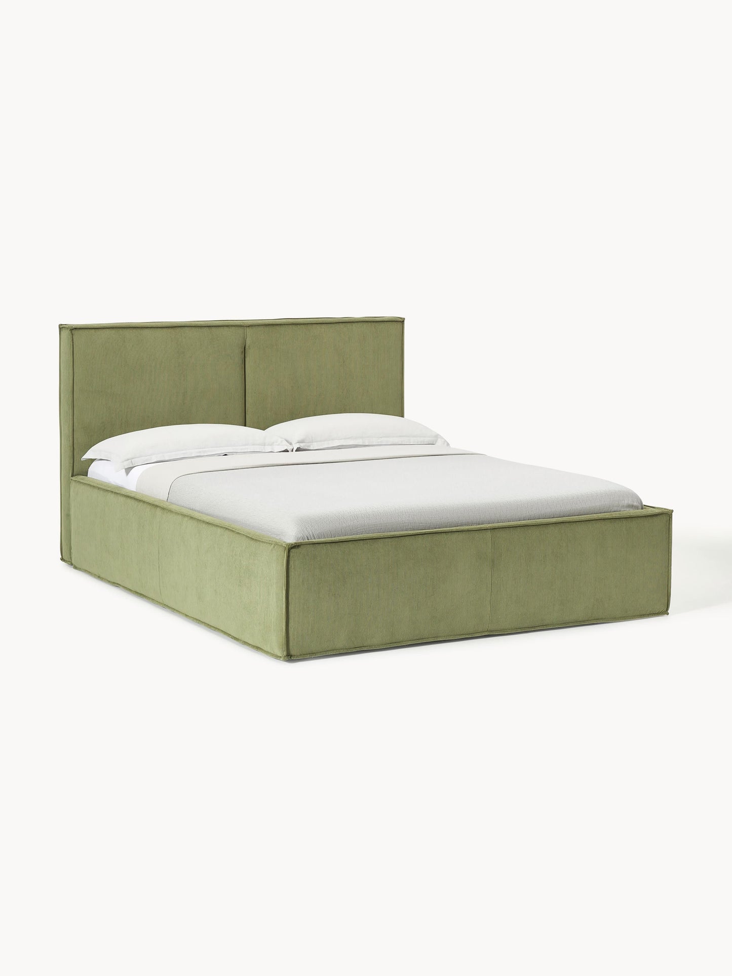 Simpales Dream Storage Bed, Upholstered in Corduroy