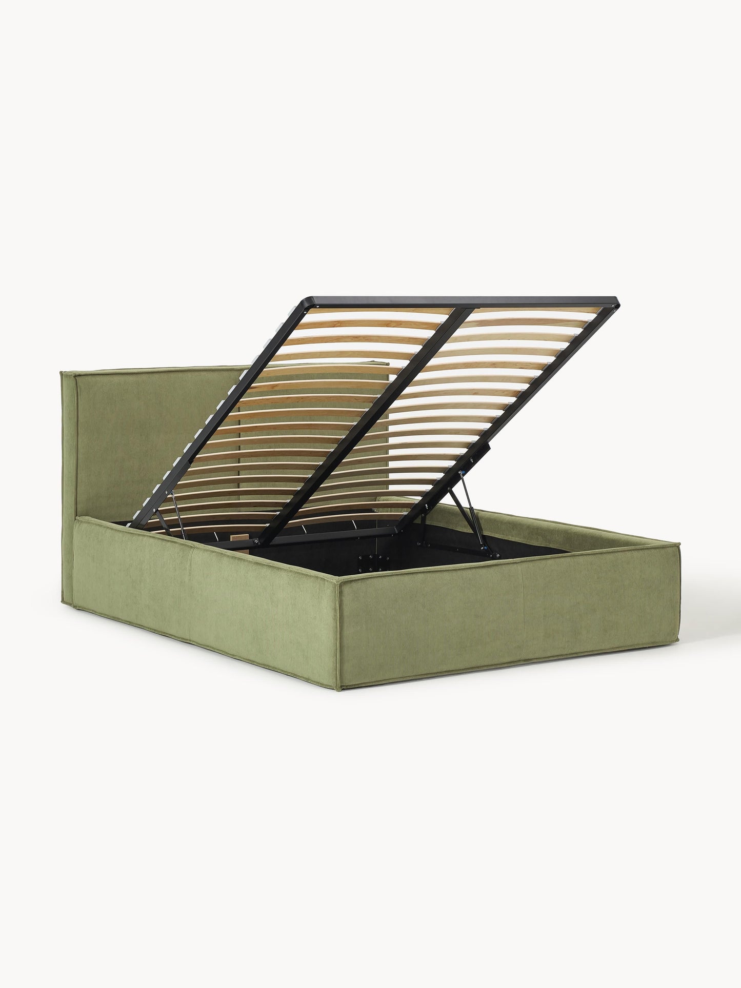 Simpales Dream Storage Bed, Upholstered in Corduroy