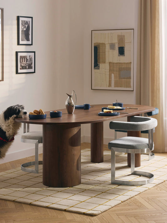 Simpales Dunia Oval Dining Table, Oak, in Various Sizes