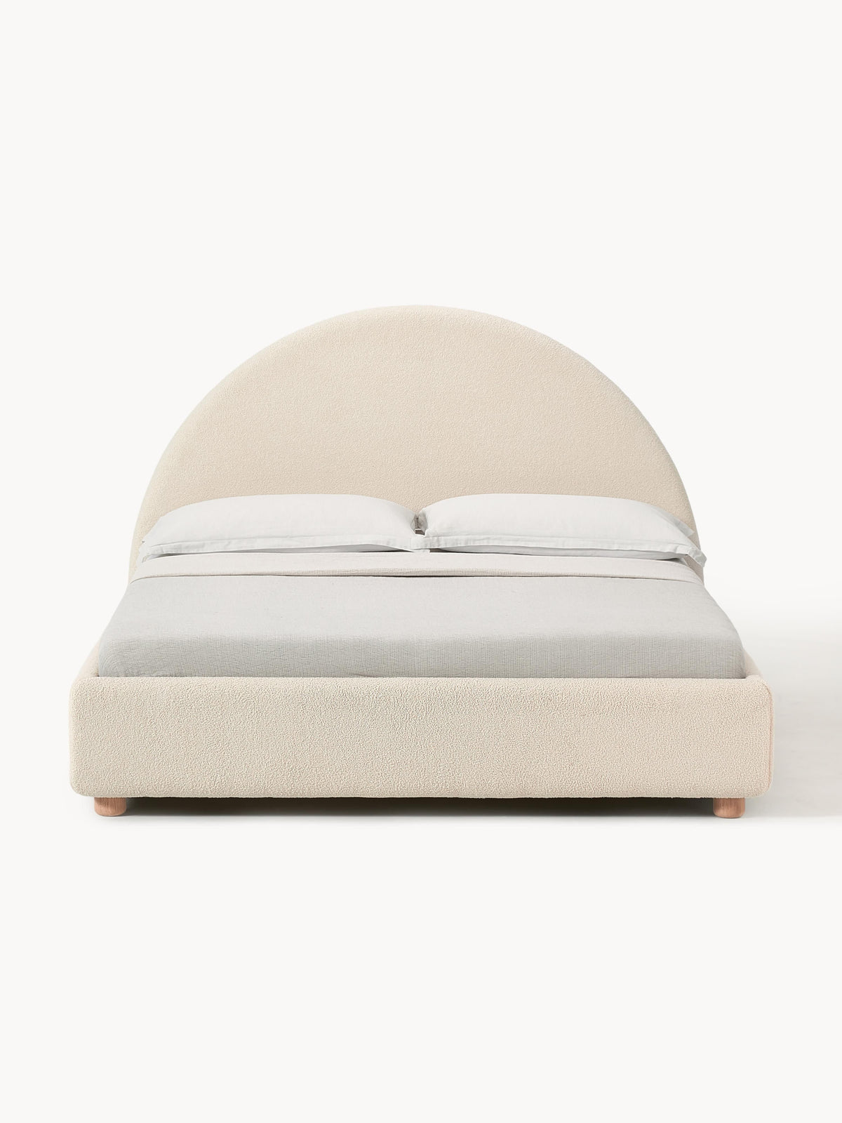 Simpales Ebba Bed, Upholstered in Teddy