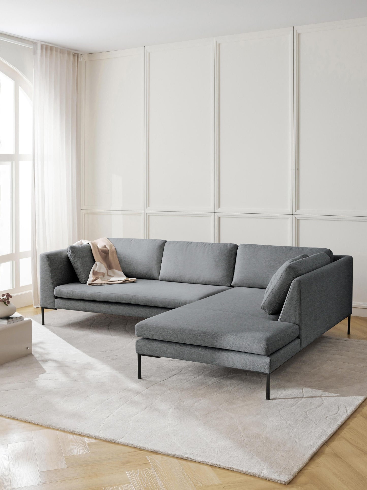 Simpales Emma Corner Sofa (Metal Legs)