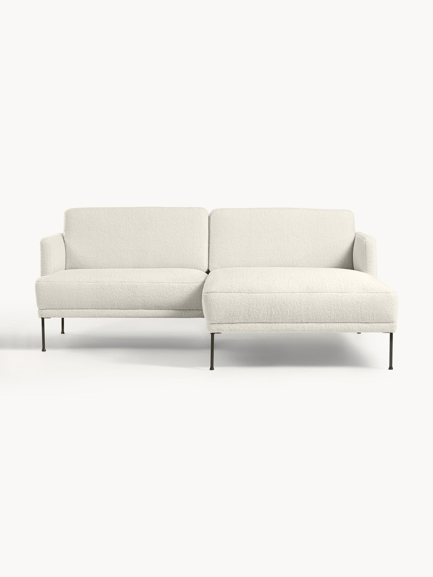 Simpales Fluente Small Corner Sofa, Teddy Fabric
