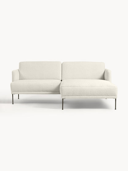 Simpales Fluente Small Corner Sofa, Teddy Fabric