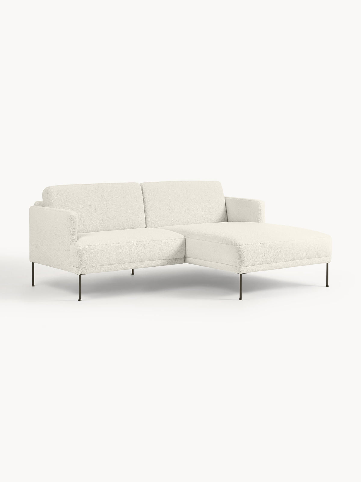 Simpales Fluente Small Corner Sofa, Teddy Fabric