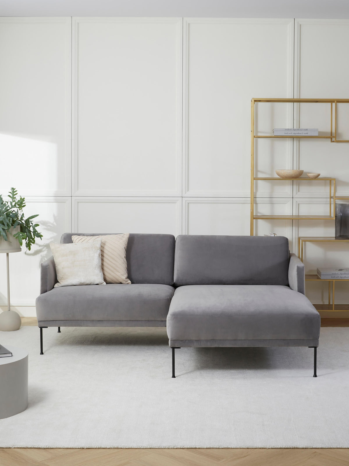 Simpales Fluente Small Corner Sofa, Velvet