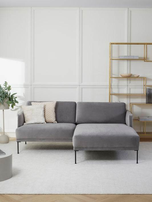 Simpales Fluente Small Corner Sofa, Velvet