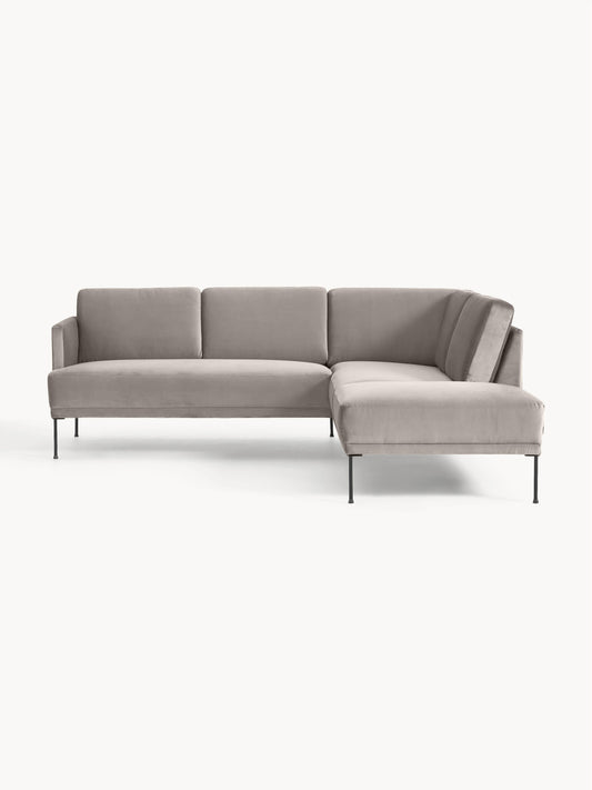 Simpales Fluente Velvet Sofa, Corner