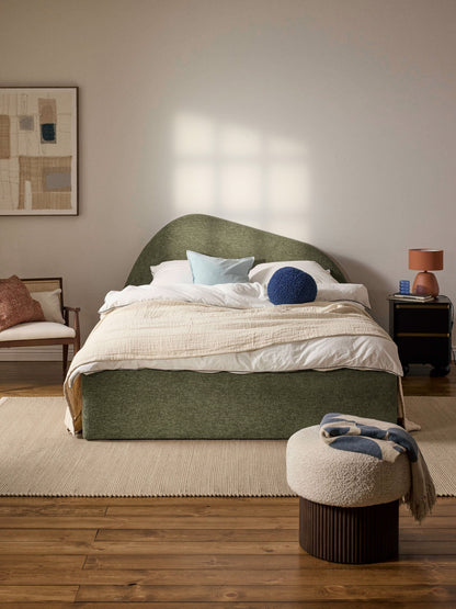 Simpales Gary Bed, Upholstered in Bouclé