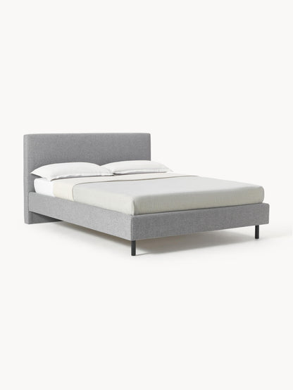 Simpales Giulia Bed with Wooden Feet, Upholstered