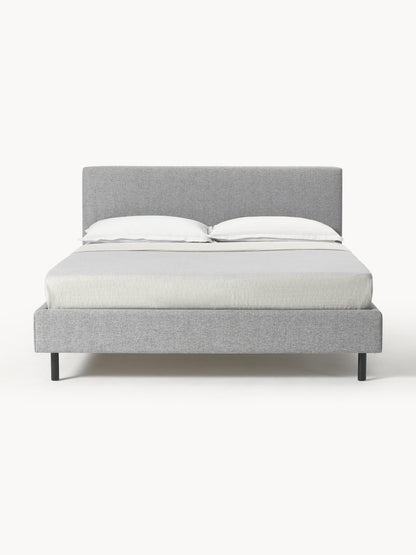 Simpales Giulia Bed with Wooden Feet, Upholstered