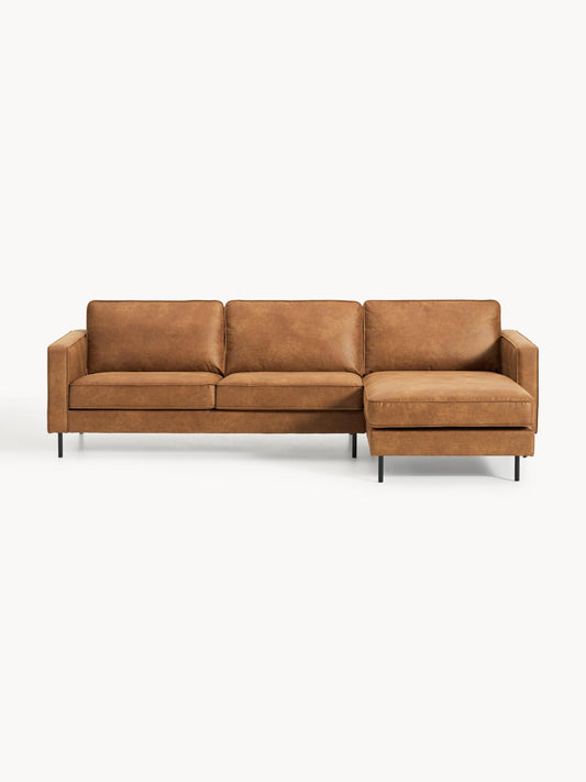 Simpales Hunter Corner Sofa in Leather, 3-Seater