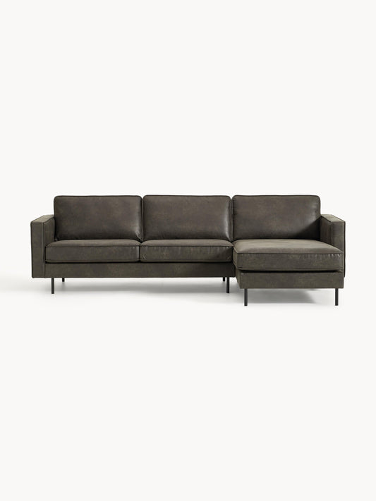 Simpales Hunter Corner Sofa in Leather, 3-Seater