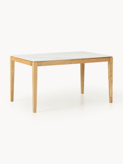 Simpales Jackson Dining Table, Tabletop in Marble Look, in Various Sizes
