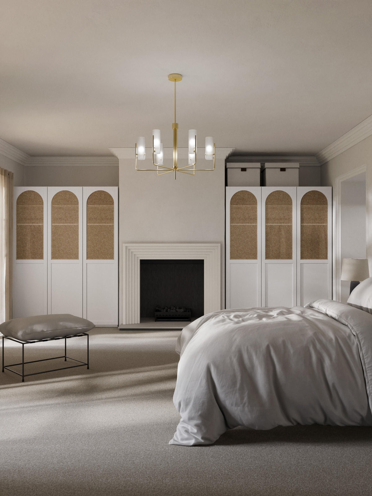 Simpales Jeanne Modular Wardrobe with Hinged Doors, 50 cm Wide, in Various Sizes