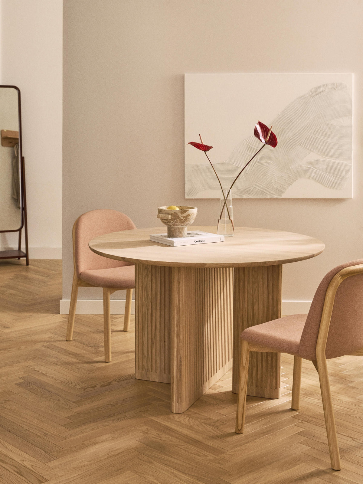 Simpales Jolka Round Dining Table, Oak, Ø 120 cm