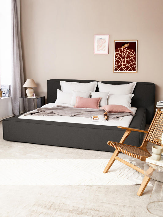 Simpales Lennon Bed Frame, Upholstered
