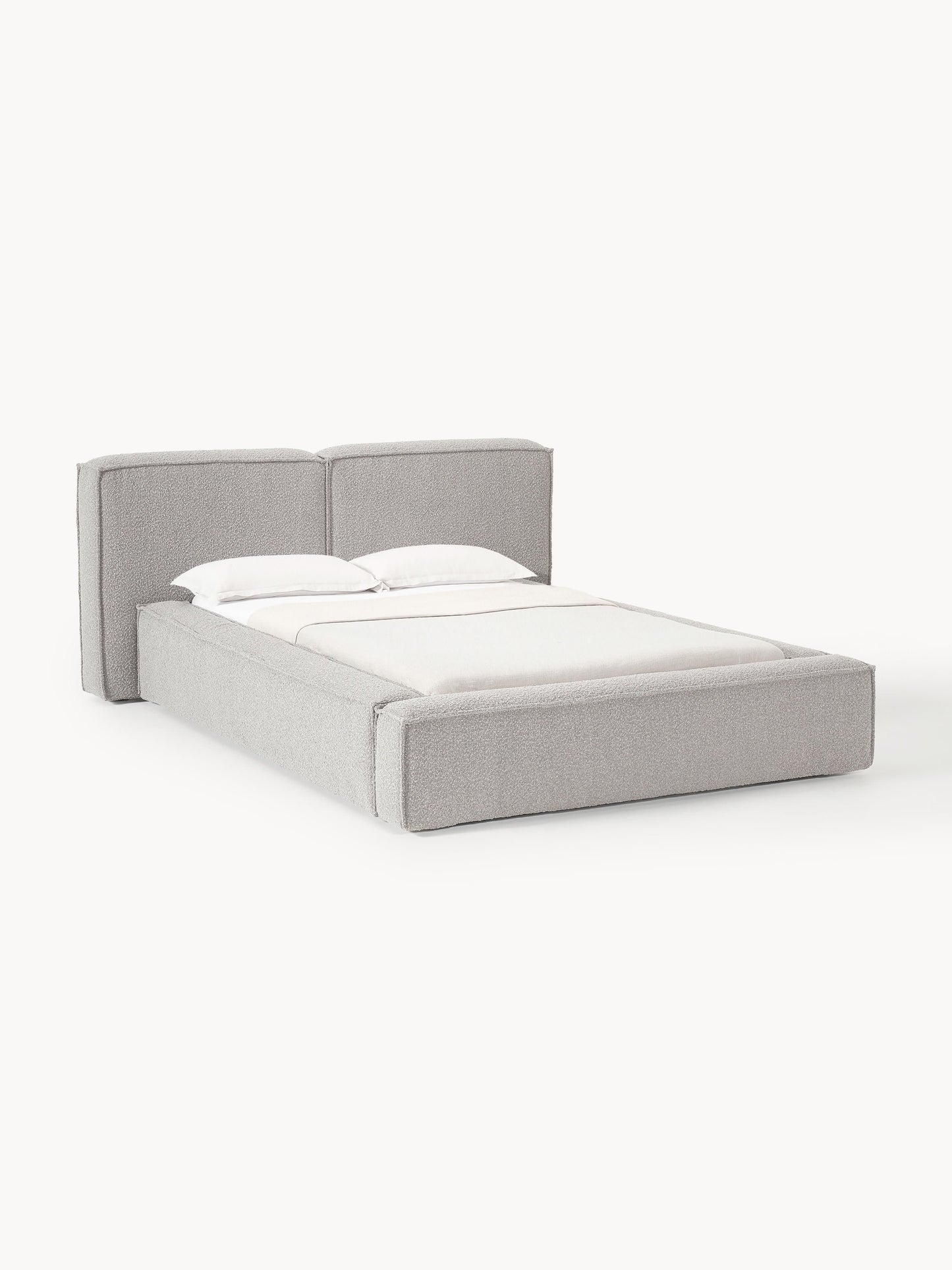 Simpales Lennon Bed, Upholstered in Bouclé