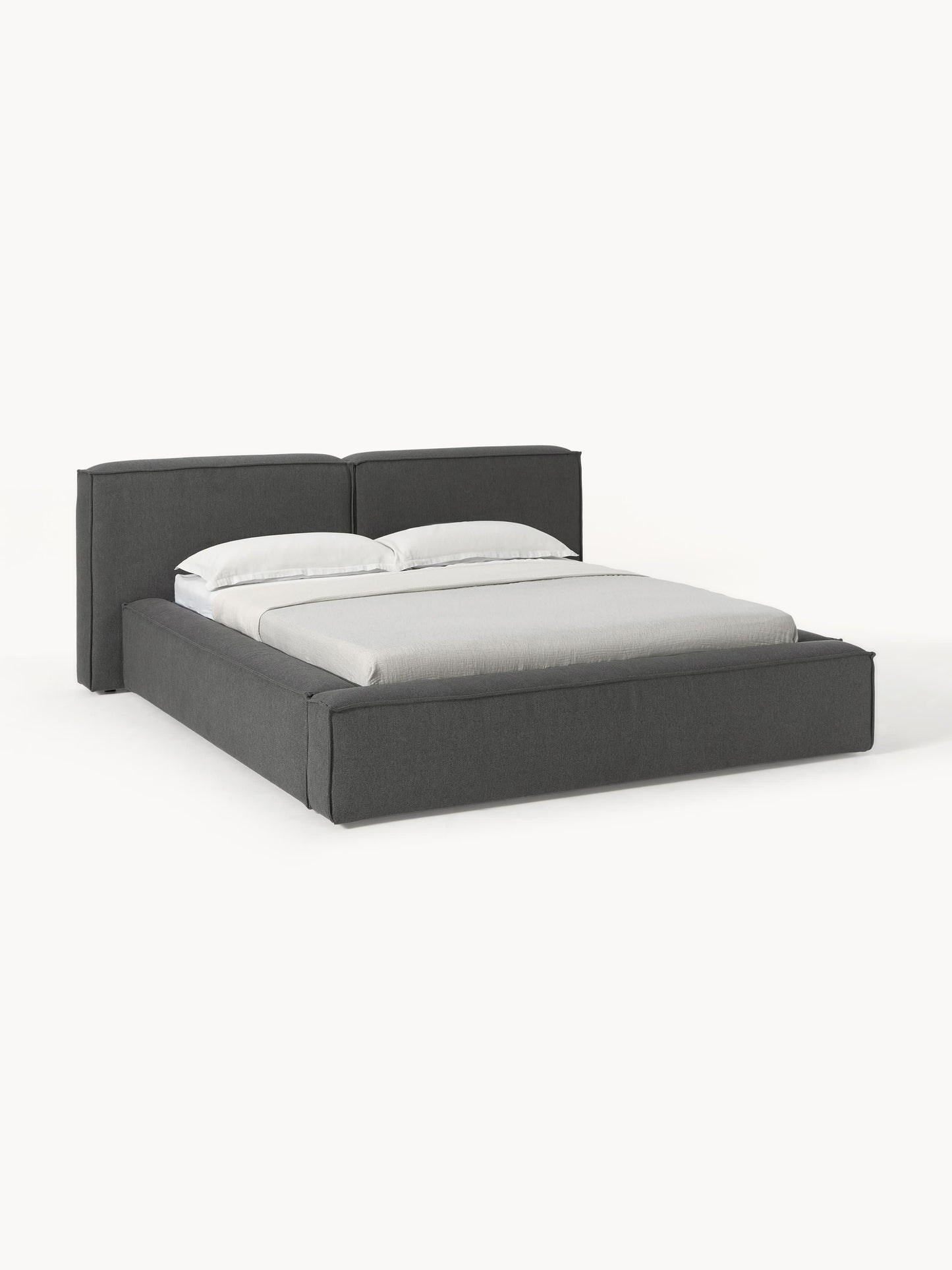 Simpales Lennon Bed with Storage, Upholstered