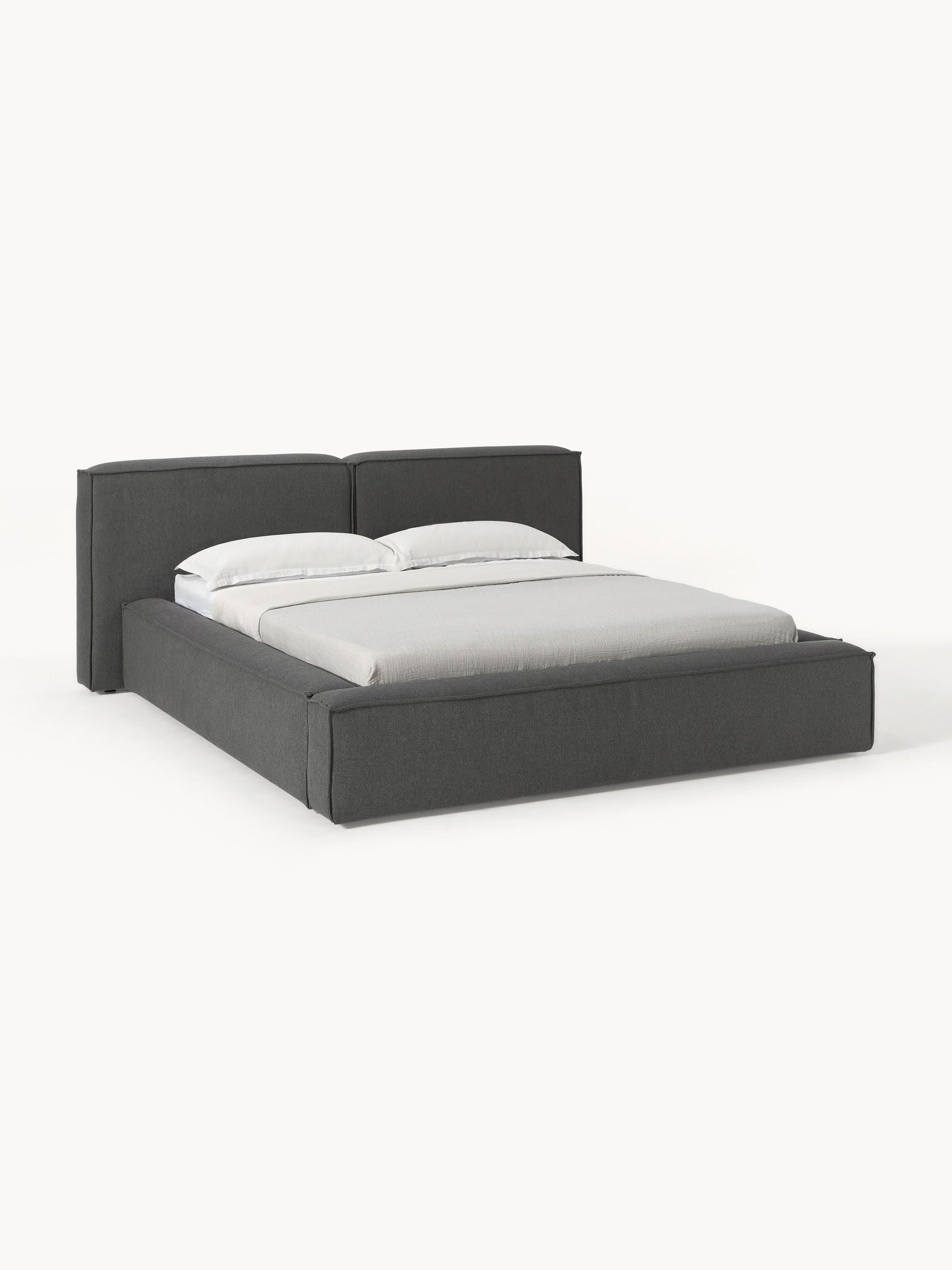 Simpales Lennon Bed with Storage, Upholstered