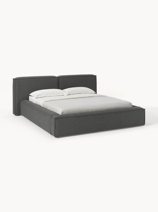 Simpales Lennon Bed with Storage, Upholstered