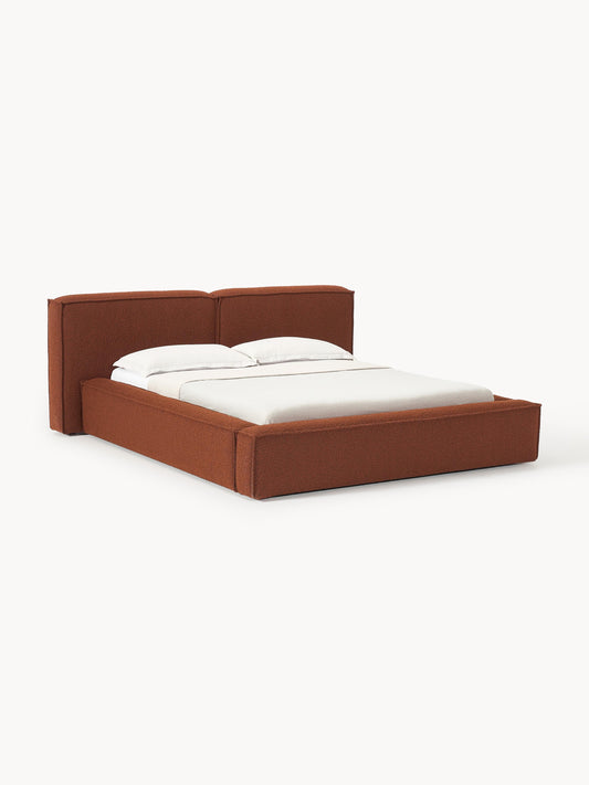 Simpales Lennon Bouclé Bed with Storage, Upholstered