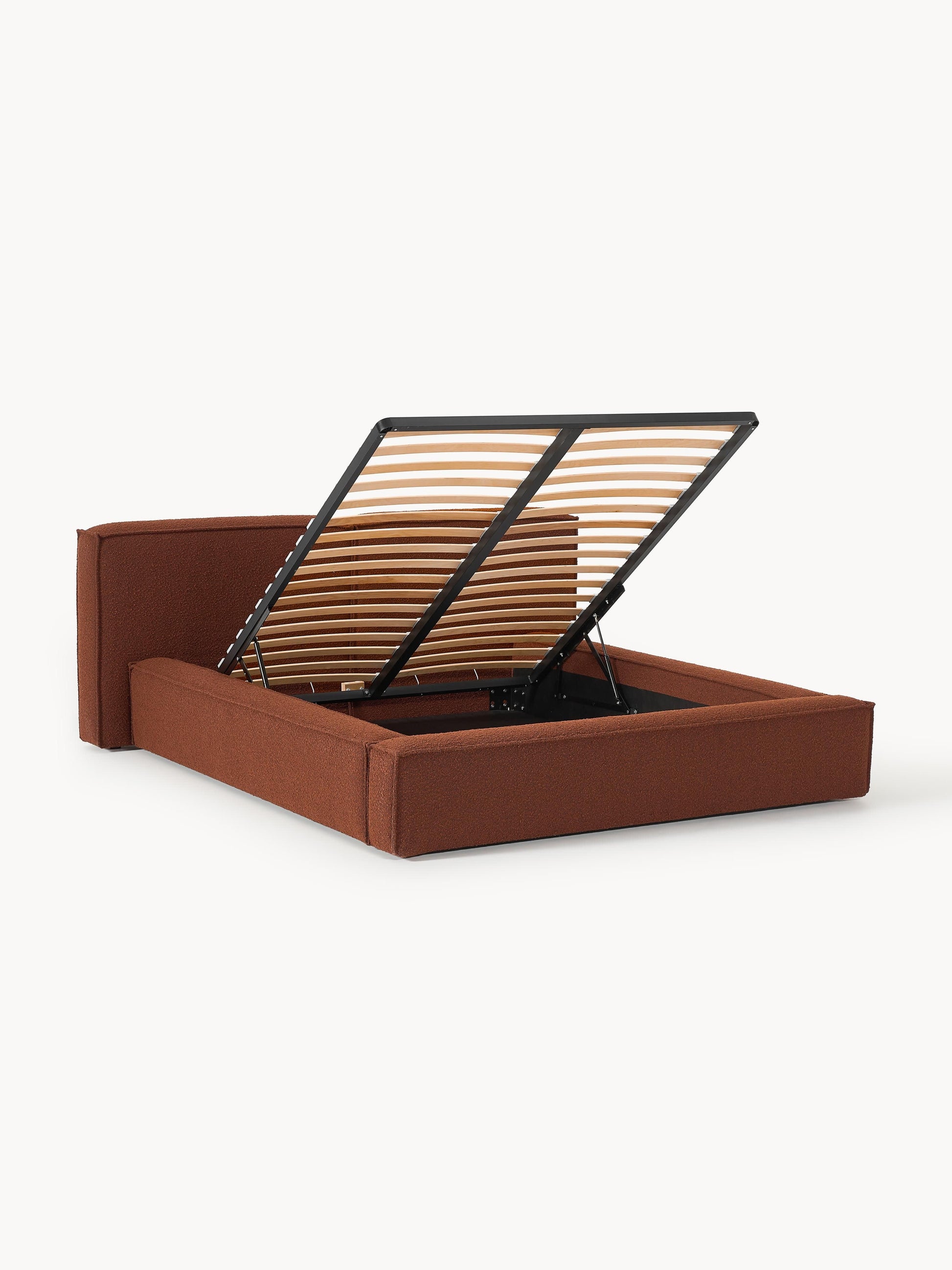 Simpales Lennon Bouclé Bed with Storage, Upholstered