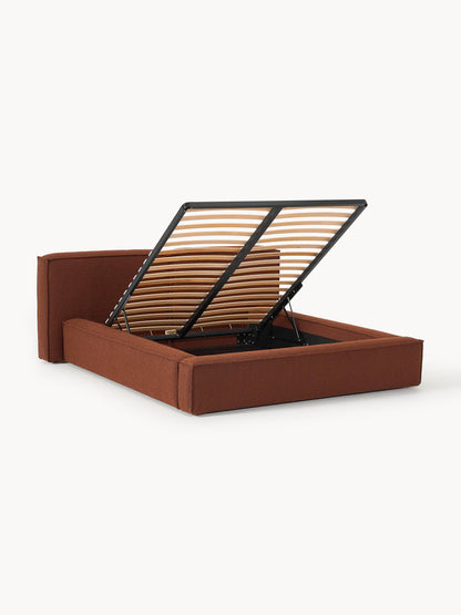 Simpales Lennon Bouclé Bed with Storage, Upholstered
