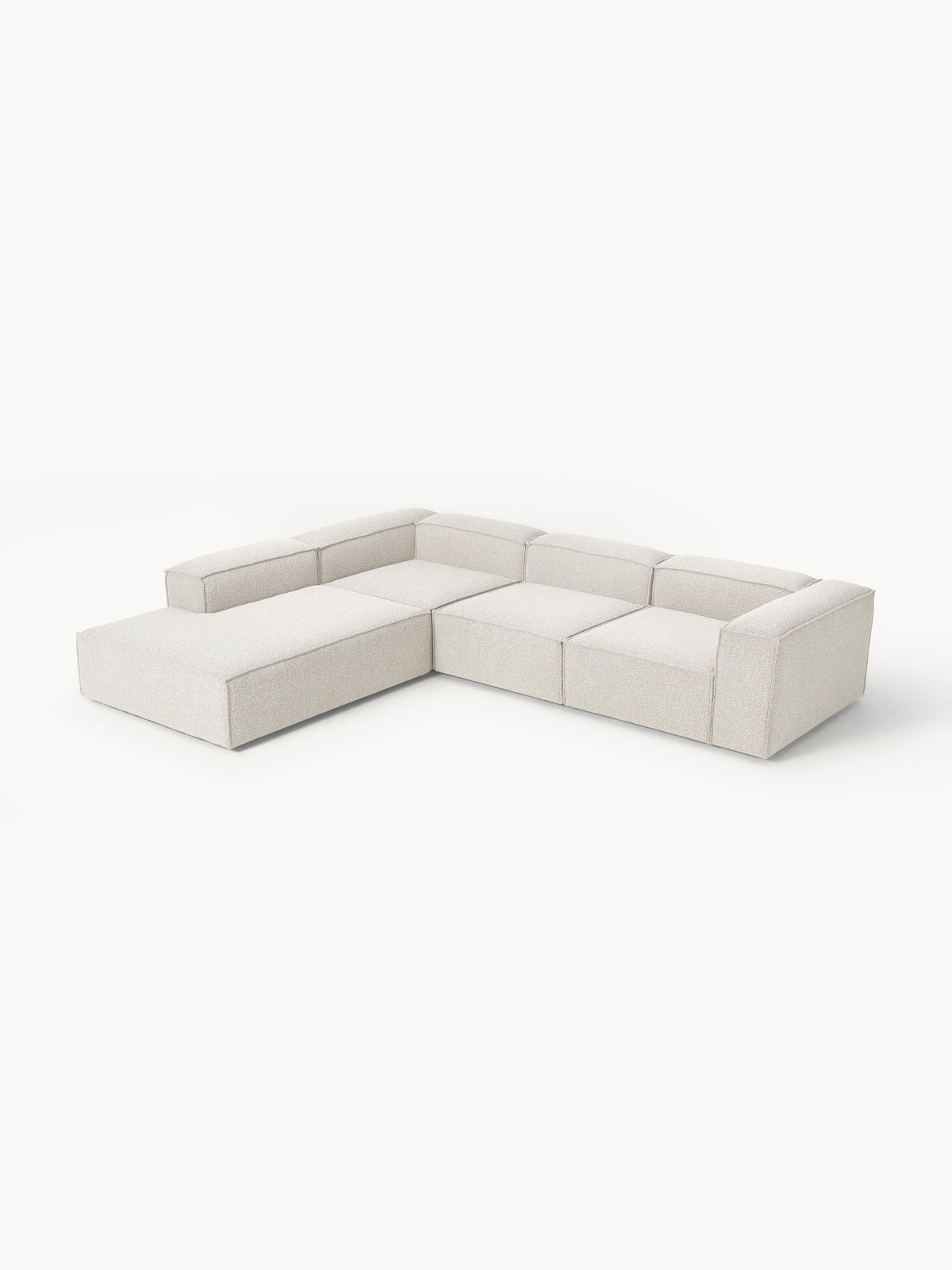 Simpales Lennon Bouclé XL Modular Corner Sofa, 4-Seater