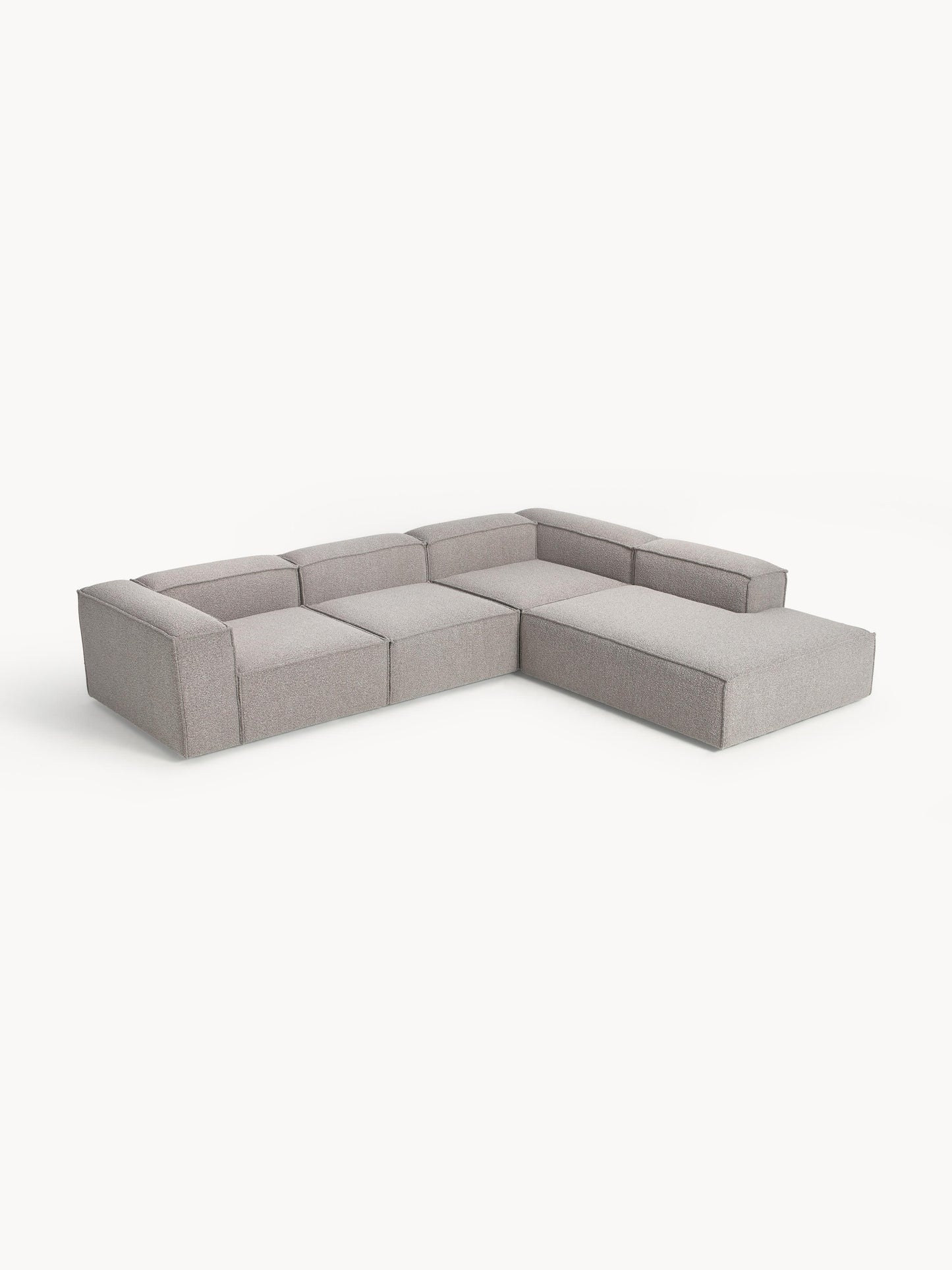 Simpales Lennon Bouclé XL Modular Corner Sofa, 4-Seater