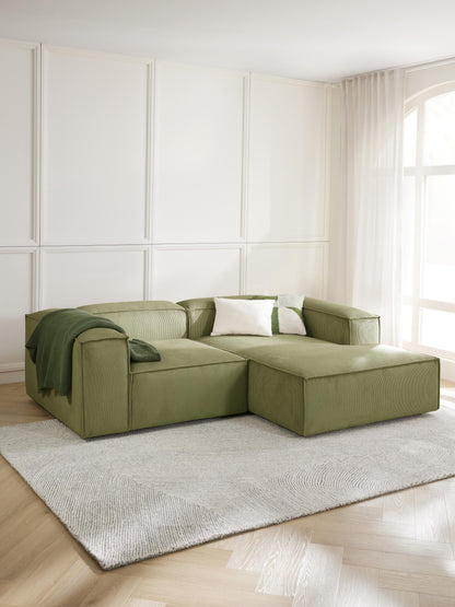 Simpales Lennon Corduroy Modular Corner Sofa, 2-Seater