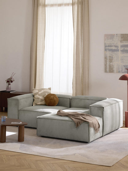 Simpales Lennon Corduroy Modular Corner Sofa, 2-Seater