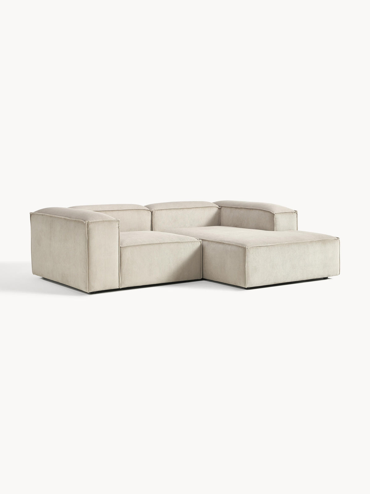 Simpales Lennon Corduroy Modular Corner Sofa, 2-Seater