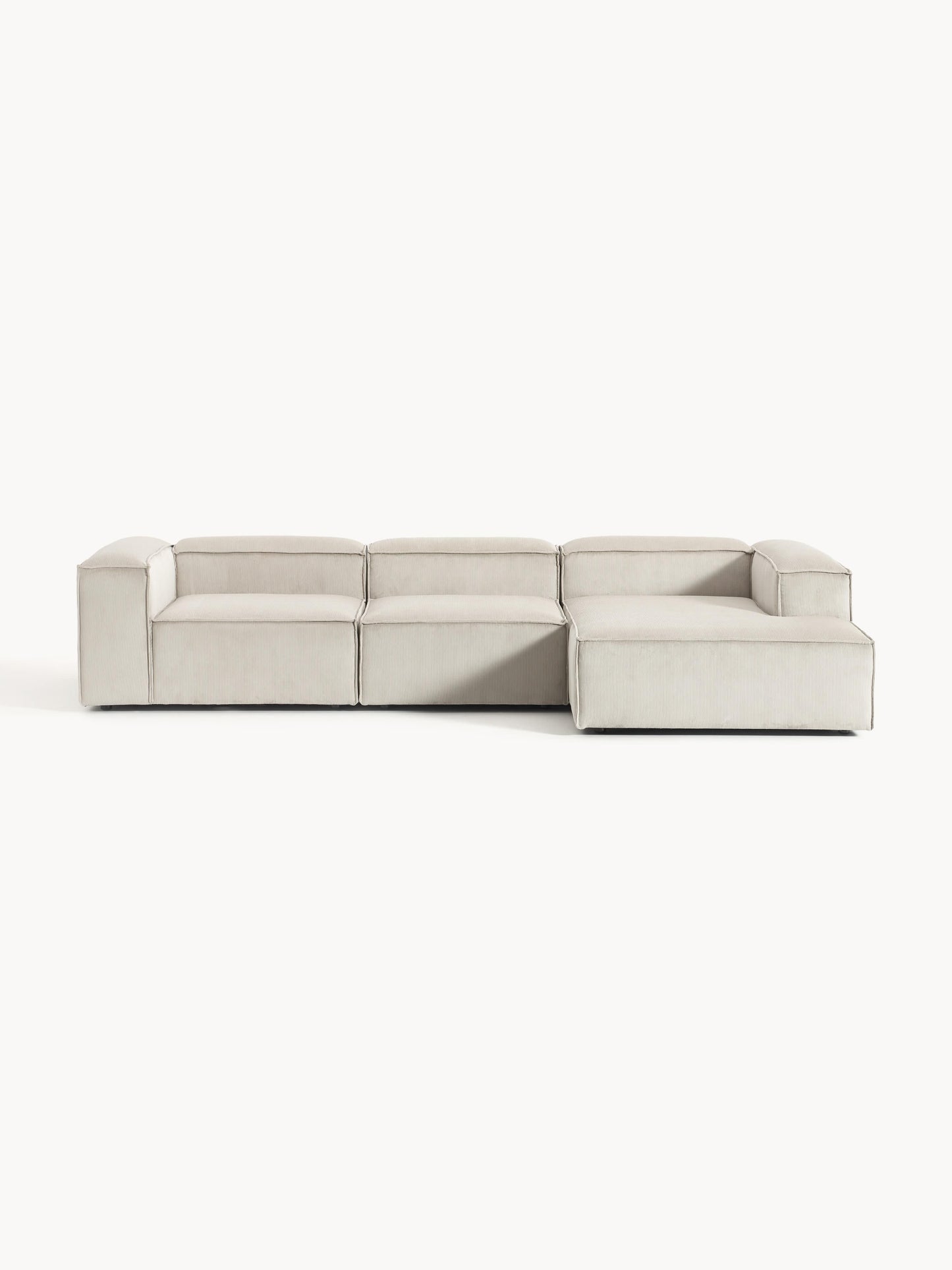 Simpales Lennon Corduroy Modular Corner Sofa, 4-Seater