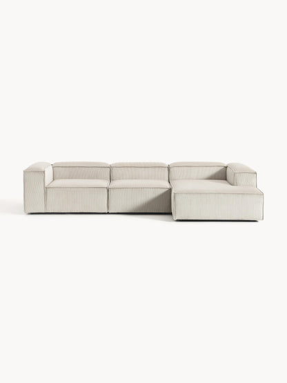 Simpales Lennon Corduroy Modular Corner Sofa, 4-Seater