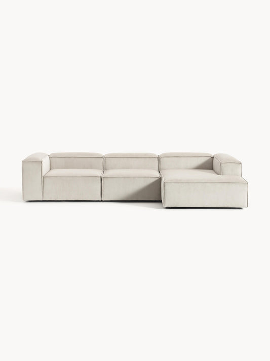 Simpales Lennon Corduroy Modular Corner Sofa, 4-Seater