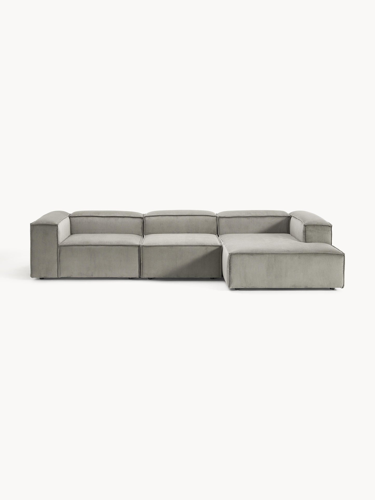 Simpales Lennon Corduroy Modular Corner Sofa, 4-Seater
