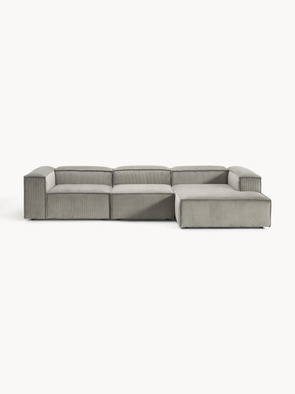 Simpales Lennon Corduroy Modular Corner Sofa, 4-Seater