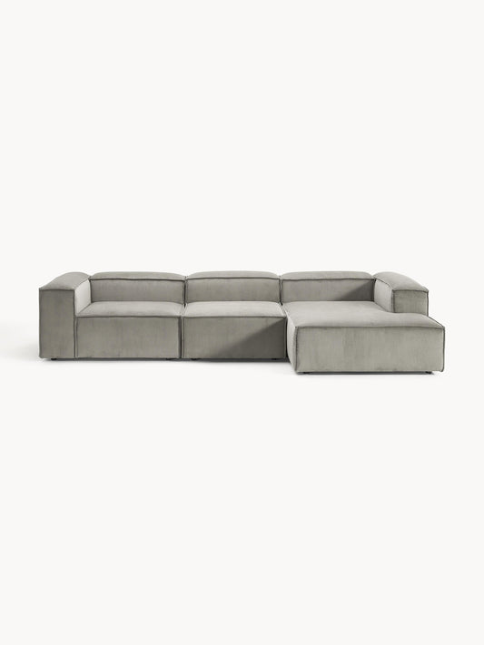 Simpales Lennon Corduroy Modular Corner Sofa, 4-Seater