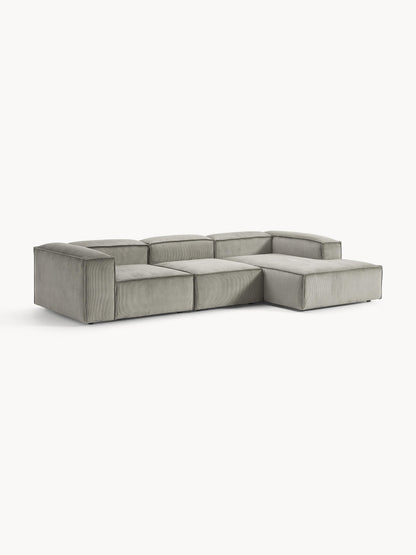 Simpales Lennon Corduroy Modular Corner Sofa, 4-Seater